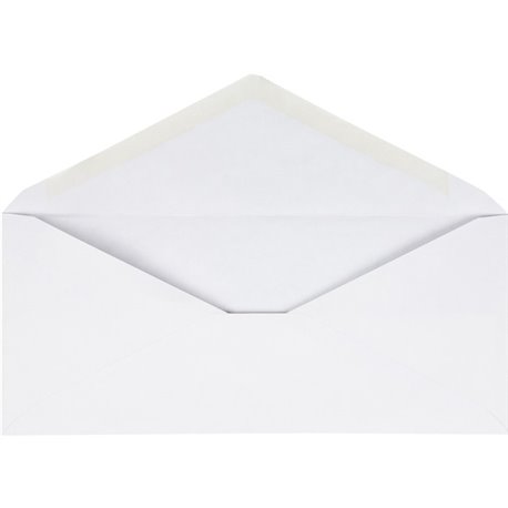 Business Source No. 10 V-Flap Envelopes - Business - 10 - 4 1/8" Width x 9 1/2" Length - 24 lb - Gummed Flap - Wove - 250 / Box 