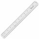 Westcott 12" Transparent Ruler - 12" Length 1" Width - 1/16 Graduations - Imperial, Metric Measuring System - Acrylic - 1 Each -