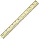 Westcott Metal Edge English/Metric Wood Ruler - 12" Length 1" Width - 1/16 Graduations - Metric, Imperial Measuring System - Woo