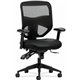 HON Prominent Chair - Black Bonded Leather Seat - Black Mesh Back - Black Frame - High Back - 5-star Base - Black