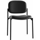 HON Scatter Chair - Black Bonded Leather Seat - Black Bonded Leather Back - Black Steel Frame - Black