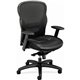 HON Wave Chair - Black Bonded Leather Seat - Black Bonded Leather, Mesh Back - Black Reinforced Resin Frame - High Back - 5-star