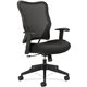 HON Wave Chair - Black Fabric Seat - Black Reinforced Resin, Mesh Back - Black Reinforced Resin Frame - High Back - 5-star Base 