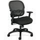 HON Wave Chair - Black Fabric Seat - Black Reinforced Resin, Mesh Back - Black Reinforced Resin Frame - Mid Back - 5-star Base -