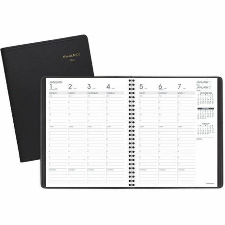 At-A-Glance Appointment Book Planner - Medium Size - Julian Dates - Weekly - 13 Month - January 2024 - January 2025 - 8:00 AM to