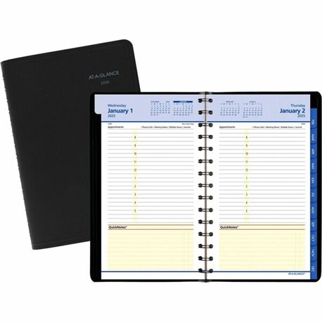 At-A-Glance QuickNotes Appointment Book Planner - Small Size - Julian Dates - Daily, Monthly - 1 Year - January 2025 - December 