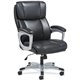 Sadie 3-Fifteen Executive Leather Chair - Black Plush, Bonded Leather Seat - Black Plush, Bonded Leather Back - High Back - 5-st