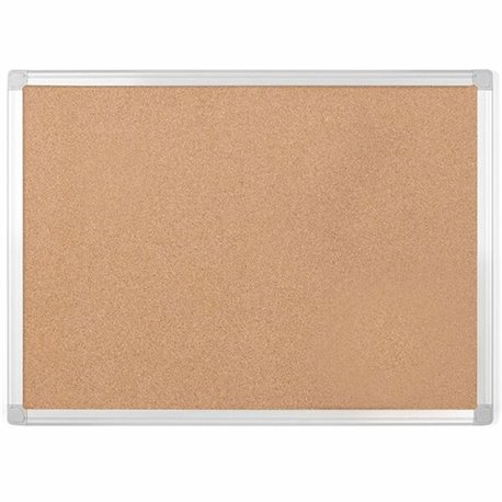 MasterVision Aluminum Frame Recycled Cork Boards - 17.72" Height x 23.62" Width - Natural Cork Surface - Durable, Resilient, Sel