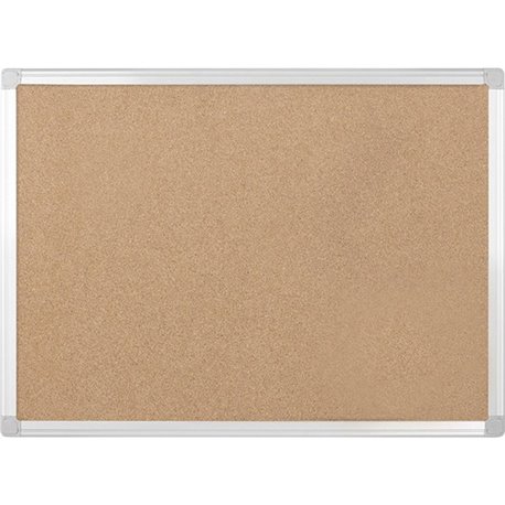 MasterVision Earth It! Aluminum Frame Cork Board - 24" Height x 36" Width - Cork Surface - Self-healing - Aluminum Frame - 1 Eac