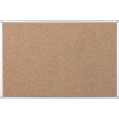 Bi-silque Ayda Cork Bulletin Board - 0.50" Height x 24" Width x 36" Depth - Cork Surface - Self-healing, Durable, Resilient, Hea