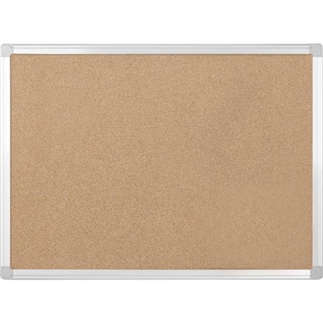 MasterVision Aluminum Frame Recycled Cork Boards - 36" Height x 48" Width - Natural Cork Surface - Environmentally Friendly, Rec