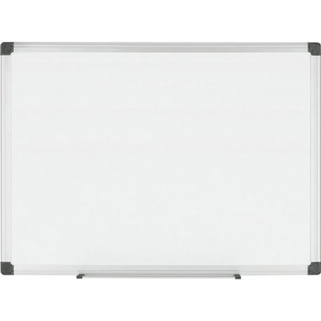 MasterVision Porcelain Magnetic Dry Erase Board - 36" (3 ft) Width x 24" (2 ft) Height - White Porcelain Surface - Silver Alumin