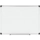 Bi-silque Porcelain Magnetic Dry Erase Board - 48" (4 ft) Width x 36" (3 ft) Height - White Porcelain Surface - Silver Aluminum 