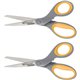 Westcott 8" Titanium Bonded Scissors - 8" Overall Length - Straight-left/right - Titanium - Pointed Tip - Gray - 2 / Pack