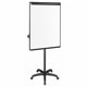 MasterVision Basic Mobile Presentation Easel - 27.5" (2.3 ft) Width x 39" (3.3 ft) Height - White Melamine Surface - Black Alumi