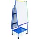 Bi-office Magnetic AdjustableDoublee-sided Easel - White Surface - Rectangle - Magnetic - Assembly Required - 1 Each