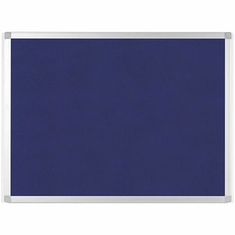 MasterVision Ayda Fabric Bulletin Board - 18" x 24" - 18" Height x 24" Width - Blue Felt, Fabric Surface - Self-healing, Durable