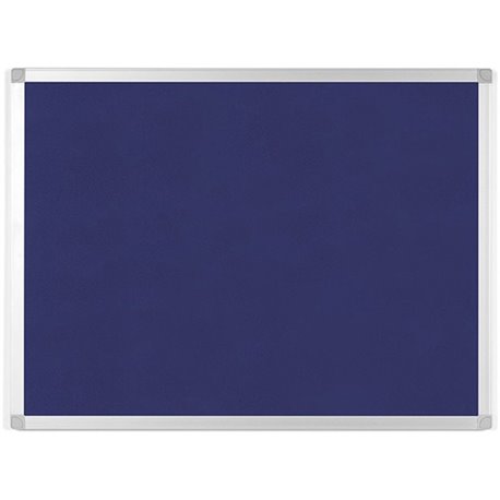 MasterVision Ayda Fabric 24"W Bulletin Board - Blue Fabric Surface - Tackable, Sleek Style, Robust - 1 Each - 0.5" x 24"