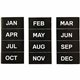 MasterVision Magnetic Monthly Calendar Characters - Skill Learning: Name of Months - Magnetic - 1" Height x 2" Width - Black - 1