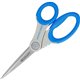 Westcott 8" Antimicrobial Scissors - 8" Overall Length - Straight-left/right - Stainless Steel - Pointed Tip - Blue - 1 Each