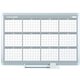 MasterVision 36" 12-month Calendar Planning Board - Yearly - 12 Month - White - Aluminum - 24" Height x 36" Width - Magnetic, Dr