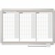 MasterVision 3-Month Calendar Board - 36" (3 ft) Width x 24" (2 ft) Height - White Lacquered Steel Surface - Aluminum Frame - Re