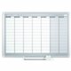 MasterVision Dry-erase Magnetic Planning Board - Weekly - 1 Week - Silver, White - Aluminum - 24" Height x 36" Width - Scratch R