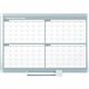 MasterVision 4-Month Magnetic Dry-Erase Planner - Monthly - 4 Month - Silver, White - Aluminum - 36" Height x 48" Width - Scratc