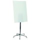 MasterVision Super Value Glass Mobile Easel - 26" (2.2 ft) Width x 38.5" (3.2 ft) Height - Glass Surface - Chrome Stand - Rectan