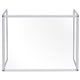 Bi-silque Desktop Divider Glass Barrier - 35.4" Width x 0.5" Depth x 23.6" Height x 53.2" Length - 1 Each - Aluminum - Glass