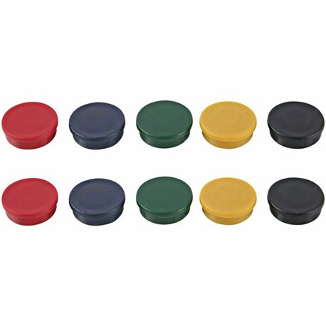 MasterVision Planning Board Super Magnets - 0.9" Diameter - Round - 10 / Pack - Gray