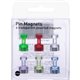 MasterVision Planning Board Magnetic Push Pins - 0.3" Diameter - 1 Each - Gray, Blue, Red