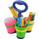 Westcott Teachers Scissors Caddy with 24 pieces 5" Kids Anit-Microbial Blunt Scissors - 5" Overall Length - Left/Right - Stainle