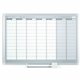 MasterVision Dry-erase Magnetic Planning Board - Weekly - 1 Week - Silver, White - Aluminum - 24" Height x 36" Width - Scratch R