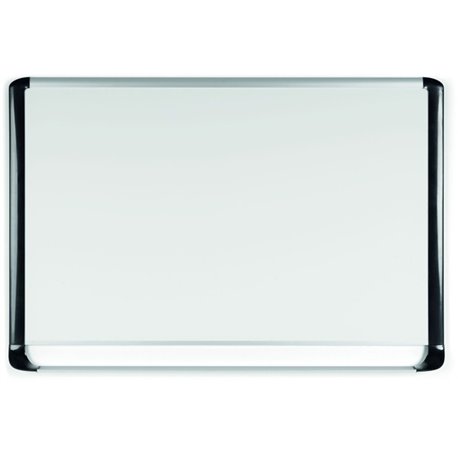 MasterVision MVI Platinum Plus Dry-erase Board - 36" (3 ft) Width x 24" (2 ft) Height - White Porcelain Surface - Silver/Black A