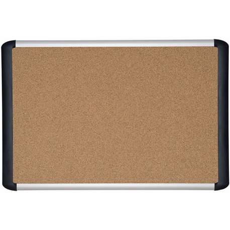 MasterVision MV TechCork Bulletin Boards - 36" Height x 48" Width - Cork Cork Surface - Self-healing - Aluminum Frame - 1 Each