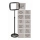 MasterVision Interchangeable Floor Pedestal Sign - 1 Each - Please Wait To Be Seated, Authorized Personnel Only, Please Watch Yo