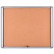 MasterVision Water-Resistant Enclosed Corkboard - 30" Height x 26.50" Width x 0.70" Depth - Light Brown Cork Surface - Water Res