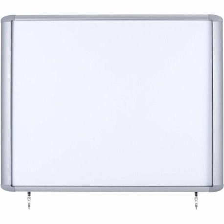 MasterVision Water-Resistant Enclosed Dry-Erase Board - 30" (2.5 ft) Width x 26.5" (2.2 ft) Height - White Lacquered Steel Surfa