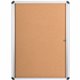 MasterVision Magnetic Ultra Slim Enclosed Board - 36.60" Height x 26.40" Width x 0.70" Depth - Natural Cork Surface - Magnetic, 