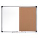 MasterVision Dry-erase Combo Board - 0.50" Height x 36" Width x 48" Depth - Natural Cork, Melamine Surface - Self-healing, Resil