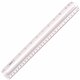 Westcott 12" Clear Magnifying Data Processing Ruler - 12" Length - 1/16 Graduations - Imperial, Metric Measuring System - Glass 