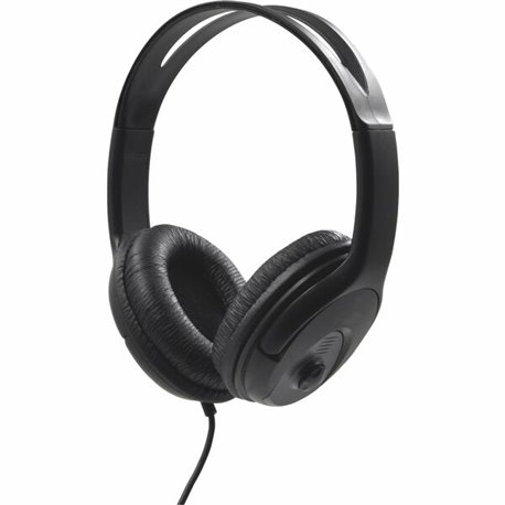 Compucessory Stereo Headset with Built-in Microphone - Stereo - Black - Mini-phone (3.5mm) - Wired - 32 Ohm - 20 Hz 20 kHz - Ove