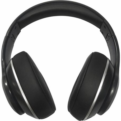 Compucessory Foldable Wireless Headset with Mic - Stereo - Wireless - Binaural - Black