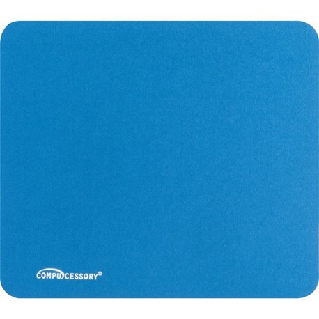 Compucessory Smooth Cloth Nonskid Mouse Pads - 9.50" x 8.50" Dimension - Blue - Rubber, Cloth - 1 Pack