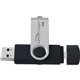 Compucessory 8GB USB 2.0 Flash Drive - 8 GB - USB 2.0 - Silver, Black - 1 Year Warranty - 1 Each