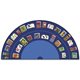 Carpets for Kids Reading/The Book Semi-circle Rug - Area Rug - 13.33 ft Length x 80" Width - Half Circle - Reading By The Book S