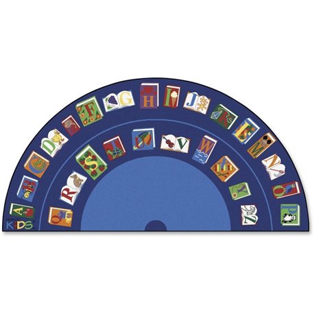 Carpets for Kids Reading/The Book Semi-circle Rug - Area Rug - 13.33 ft Length x 80" Width - Half Circle - Reading By The Book S