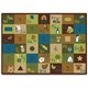 Carpets for Kids Learning Blocks Nature Design Rug - 100" Length x 70" Width - Rectangle - Learning Blocks Nature