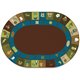 Carpets for Kids Learning Blocks Nature Oval Rug - 108" Length x 72" Width - Oval - Learning Blocks Nature